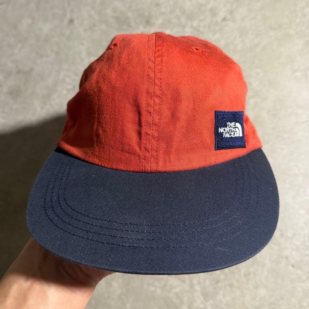 Used 00s Made in Japan North Face ROCKSOLID Cap Orange Navy