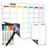 Magnetic Fridge Organizer Set - Reusable Monthly/Weekly Planner Sticker + Memo Board, Calendar & Note Kit for Home  3ml