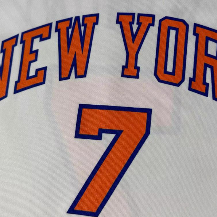 Adidas X NBA Collaboration Knicks Team Anthony Logo V-Neck 7 Print Sleeveless Basketball Jersey Unisex Jersey White 7818A-333-AEB1474