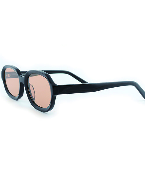 Peisyeon Black Oval Orange Lens Sunglasses 9017