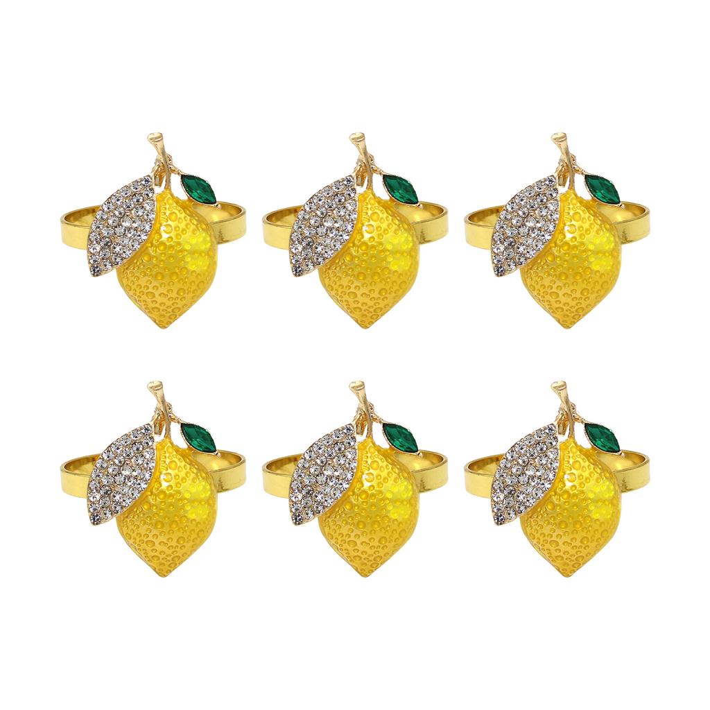 Strawberry and Lemon Napkin Rings Alloy Napkin Rings Napkins Rings