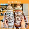 Capybara Kids Insulated Water Bottle With Stainless Steel Straw For School And Travel