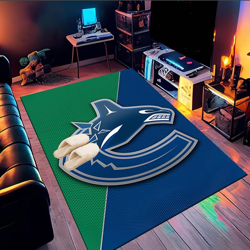 Hockey Team Vancouver-Canucks Area Rug Suitable for Indoor And Outdoor,Carpets for Kitchens, Homes, Offices, Living Rooms,Home Decor,Christmas Gift