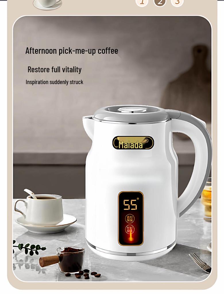 2025 Stainless Steel Electric Kettle with Keep Warm Function, Ideal for Dormitories, Water Boiler