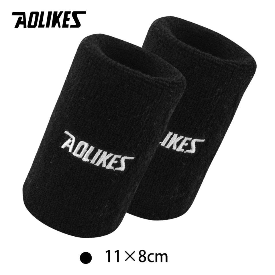 Aolikes Wrist Sweatband Tennis Sport Wristband Volleyball Gym Wrist Brace Support Sweat Band Towel Bracelet Protector 8 /11Cm