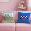 D-Dragon Quest Slime Anime Pillow Case Anti-Dustmite Pillowcase Invisible Zipper Silky Short Plush Sofa Cushion Cover