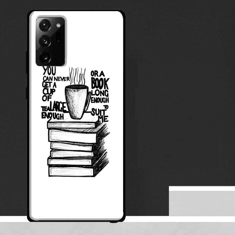 Books And Coffee Case For Samsung Galaxy S23 S24 S25 Ultra S9 S10 S20 S21 S22 Plus S23 FE S25 FE Phone Cover