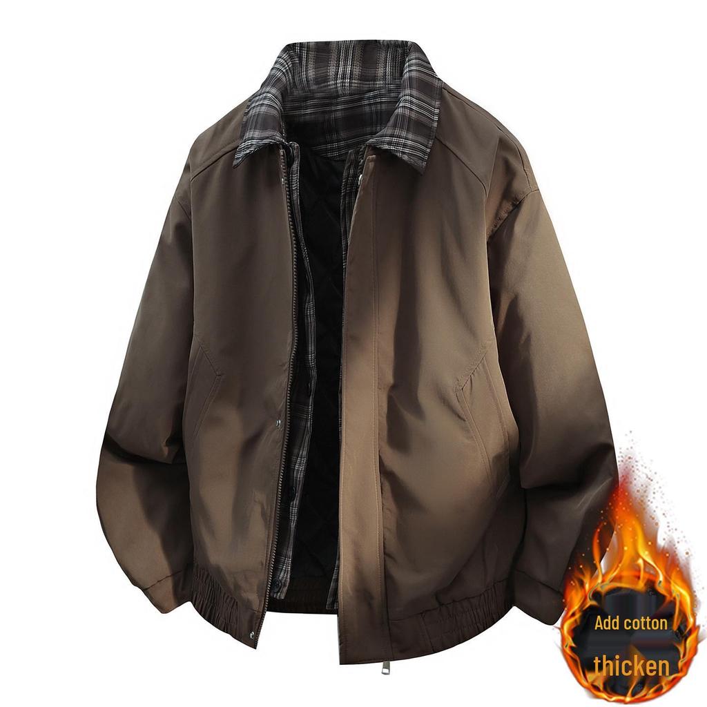 Men's Autumn Winter Thickened Executive Jacket - Old Money Style Warm Cotton Padded Coat