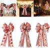 Christmas Double Wreath Bow Indoor Outdoor Christmas Tree Decor Bows Xmas Gift