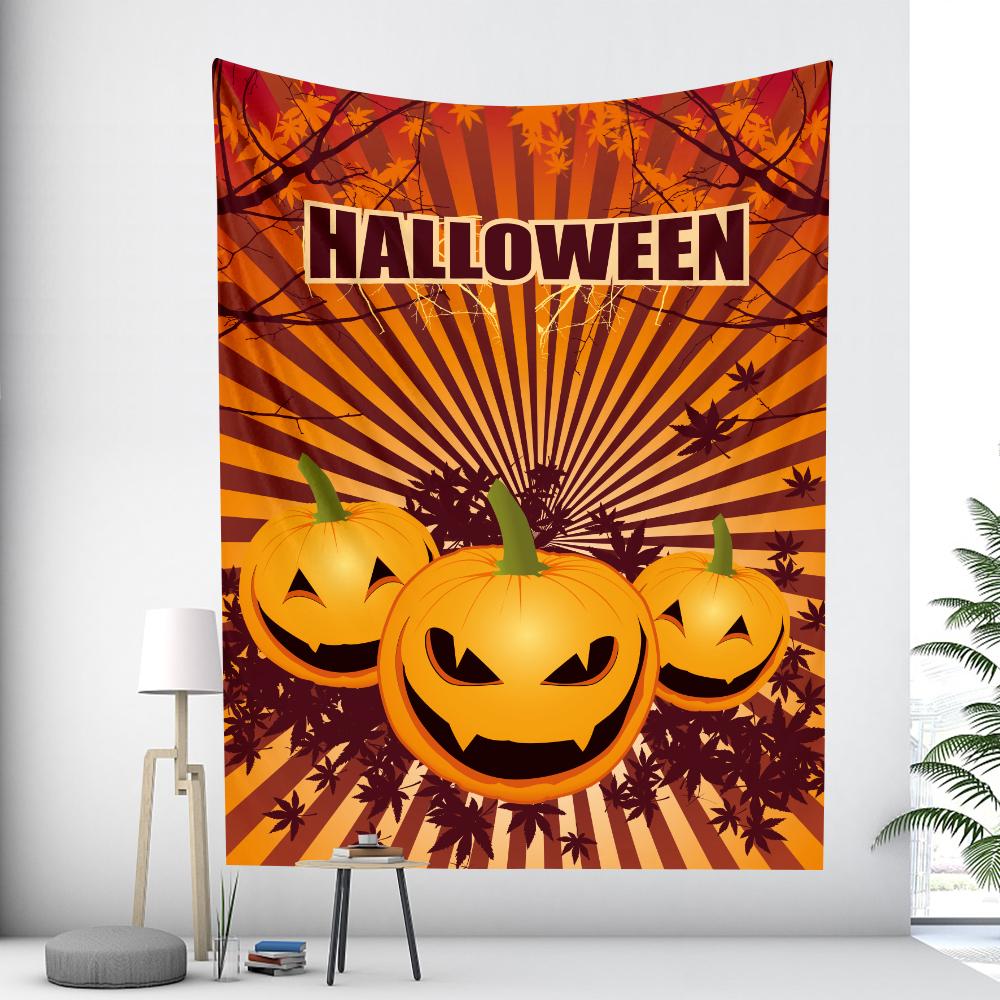 Halloween Pumpkin Psychedelic Scene Home Decoration Tapestry Hippie Bohemian Decoration Wall Hanging Sheets