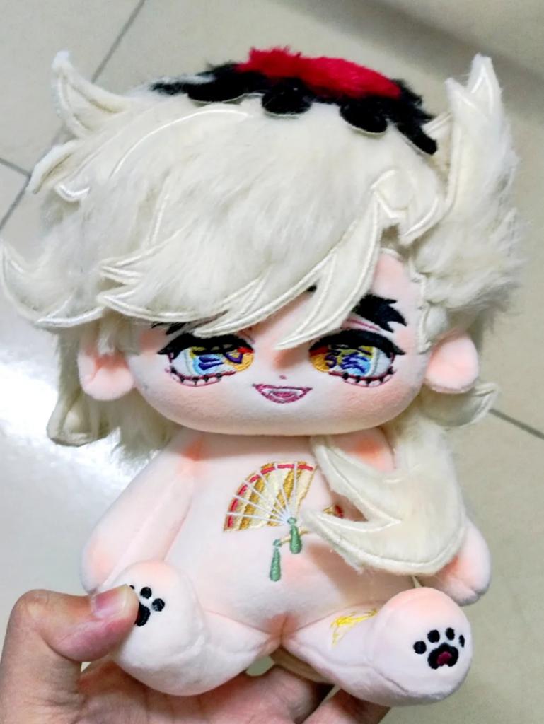 Auf Lager 20cm Anime-Attribute Rolle Douma Niedlich Kawaii Cosplay Baumwollpuppe Niedliches Flauschiges Baumwollkissen Maskottchen Halloween Weihnachtsgeschenke