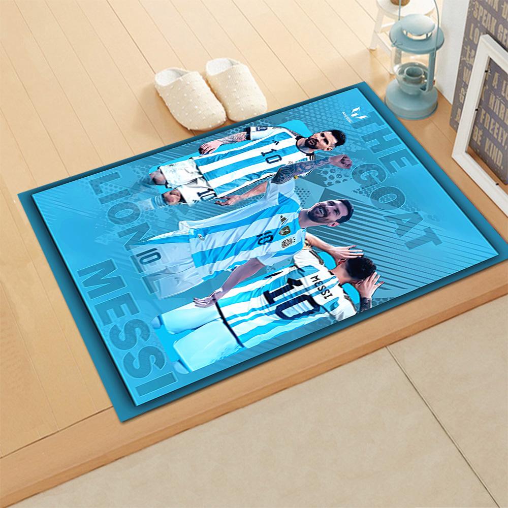 Argentina Messi Celebration rug for living rooms, bedrooms, home décor, and as gifts.
