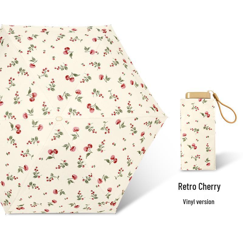 Know Parapluie Mini Plat Six Plis Haut de Gamme Protection UV Double Usage Pare-Soleil & Parapluie de Pluie