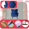 Luna Scandinavian Wing Chair, Rocking, On Runners, Family Meble, Indigo Blue