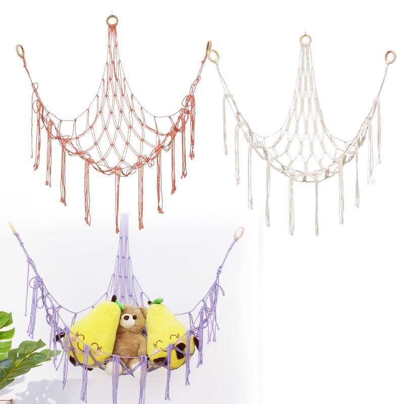 Hammock Kids Toy Cuddly Soft Doll Storage Triangle Mesh Net Decoration Bedroom