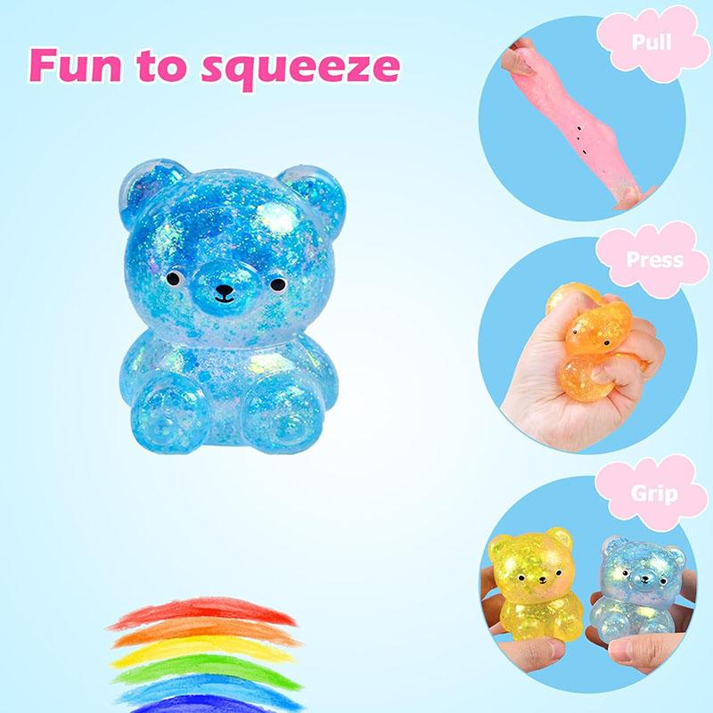 Creative Kawaii Soft Bear Squeeze Squishy Toys Sensory Cute Slow Rebound Stress Relief Toy For Kids Party Favors Class Prizes