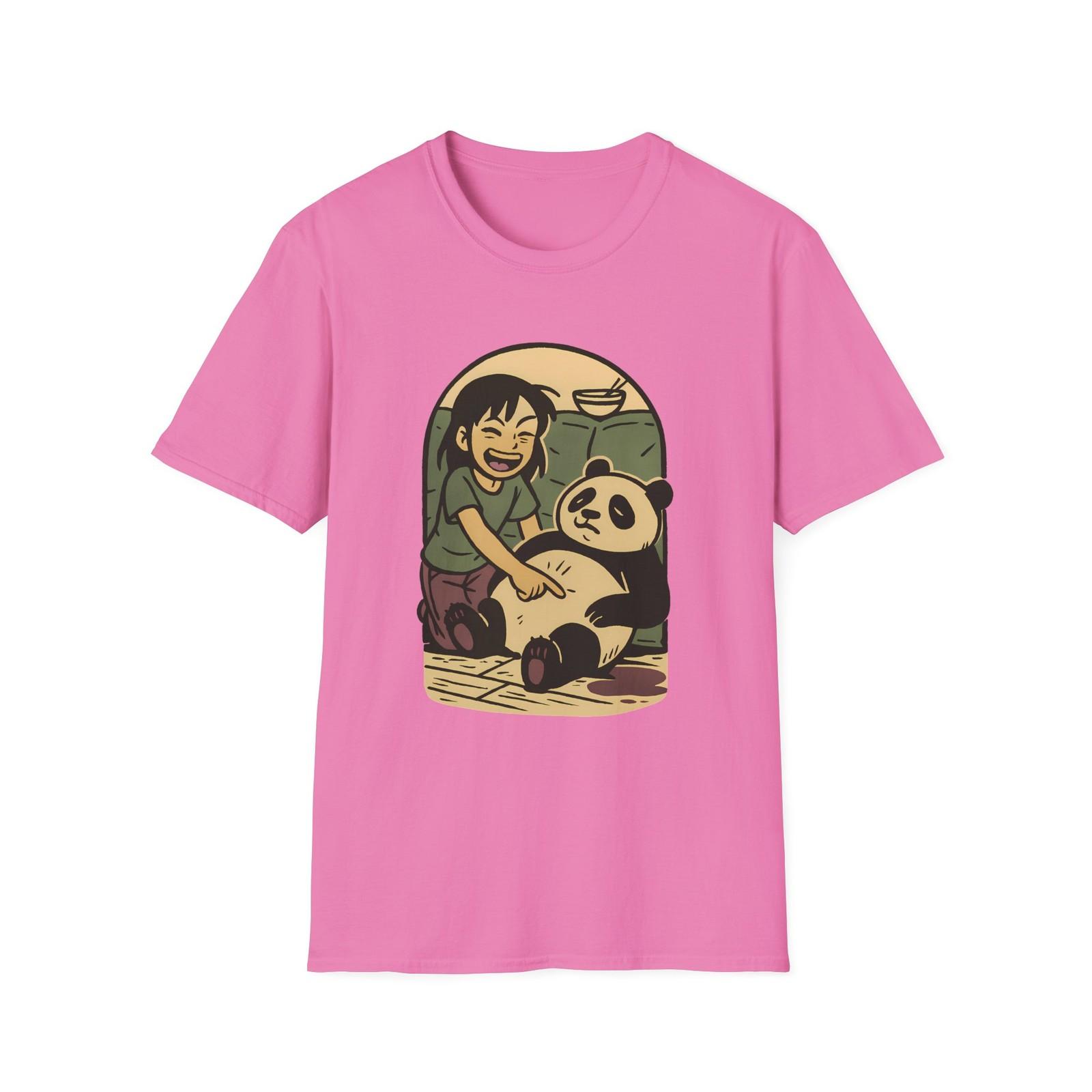 Unisex Softstyle Funny Panda T-Shirt Mens Womens Tees Top – Cartoon Girl, Cute Asian Vibes XL