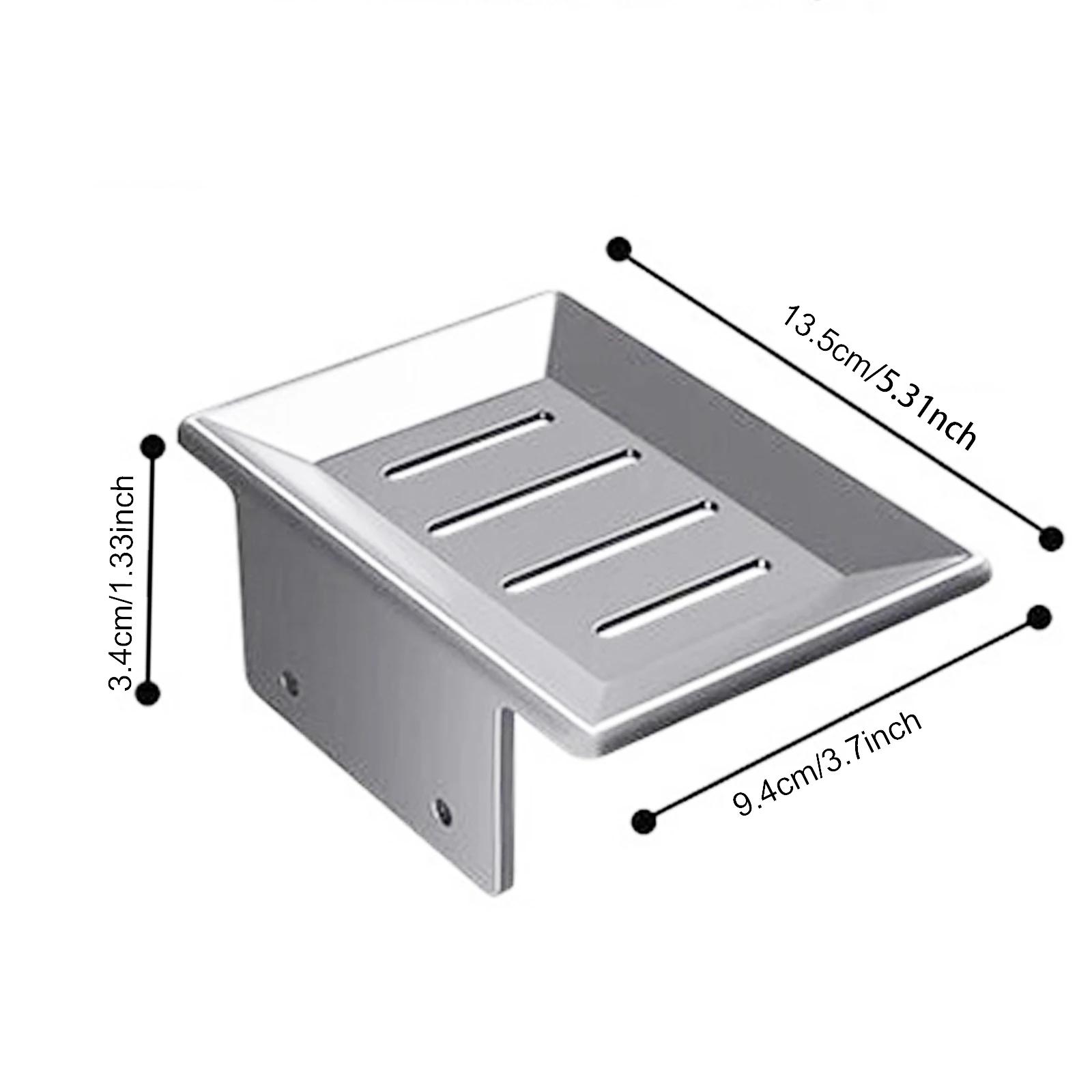 

Полка без сверления, алюминиевая полка для ванной, сливная мыльница, гель для душа, шампунь, настенный органайзер, кухонные принадлежности для хранения серый