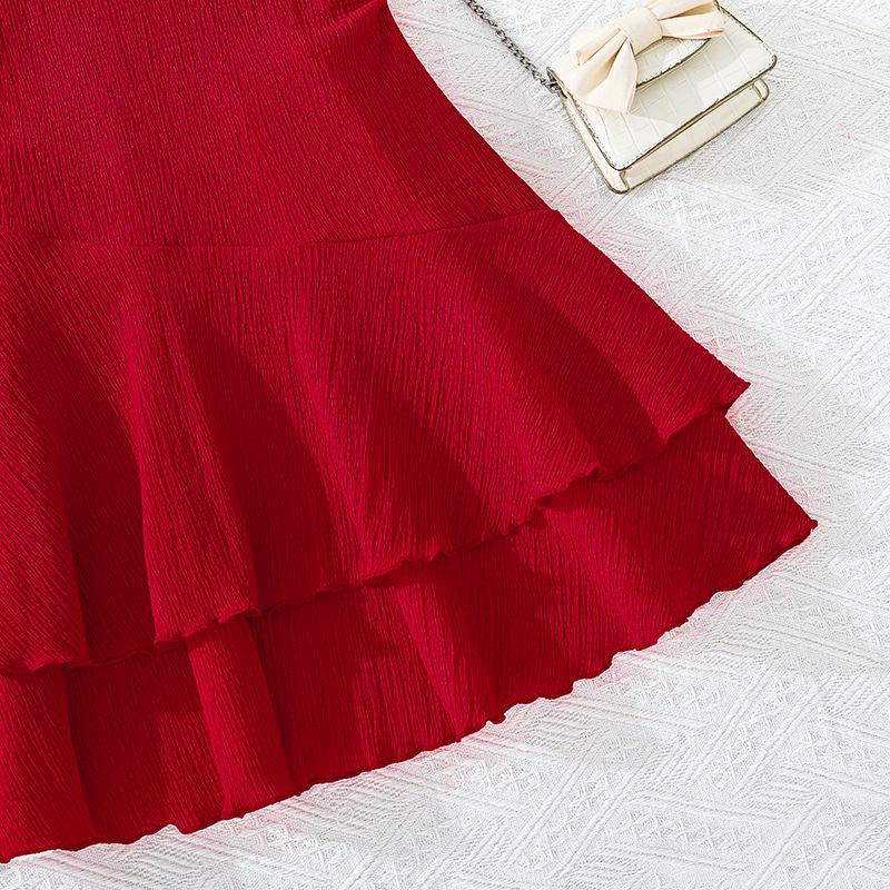 2026 Spring/Summer Plus Size Bow Strap Bodycon Dress: European & American Fashion