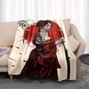 Japanese Geisha Printed Blanket for Sofa Bed Travel Camping Living Room Office Conditioning Blanket for All Seasons Gifts