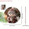 Warm Winter Wooden Christmas Sign - Unique Figurine Ornaments with Adorable Snowman Pattern - Ideal for Front Door, Yard, Porch, Wall Decor