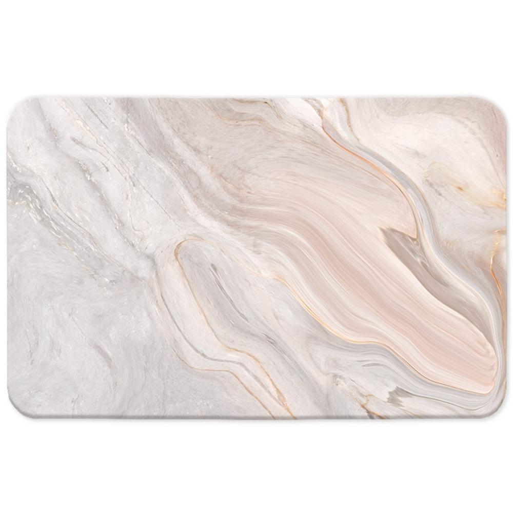 Simple Printing Bathroom Thickening Mat Bath Non-slip Carpets In Wash Basin Bathtub Side Floor Rug Shower Room Doormat Memory Foam 3D Pad