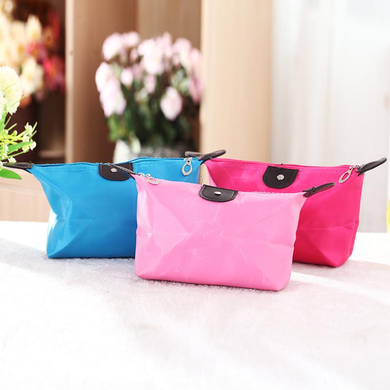Cosmetic Bag For Women Colorful Waterproof Travel Dumpling Storage Bags Mini Cute Toiletry Makeup Portable Tote Bags Purses