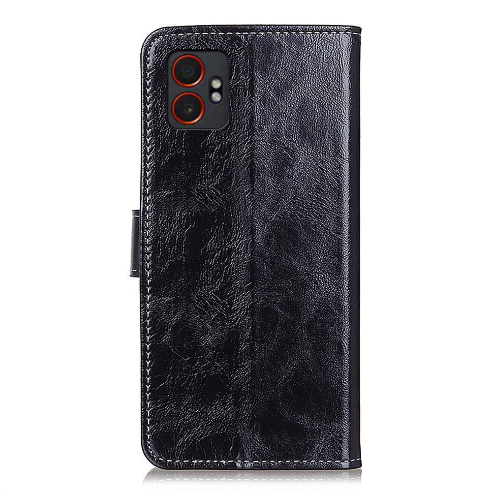 For Samsung Galaxy XCover7 Pro Case Wallet Leather Phone Cover Crazy Horse Texture