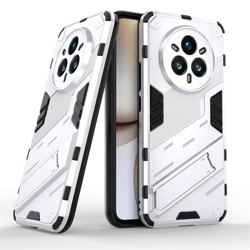 For OPPO Realme 14 Pro Plus Case Cover Realme 14 Pro Plus Capas PC Shockproof Bumper Phone Back Holder Fundas Realme 14 Pro Plus For 14 Pro Plus белый