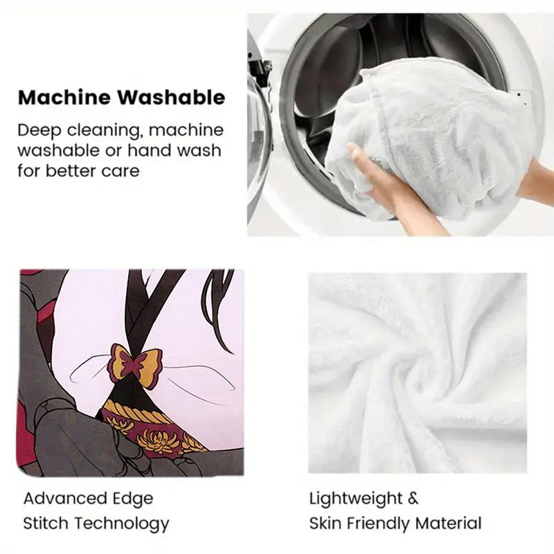 Shutara Shimachi 2D Flat Pattern Flannel Blanket High quality All Seasons Warmth and Comfort Perfect for Christmas Gifts.DMT0925251