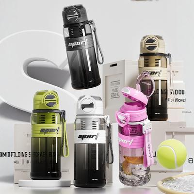 Športová fľaša na vodu, Plastový pohár na vodu, Pohár s vysokým slamkou, Dvojitý pohár s veľkou kapacitou 800ml/27oz