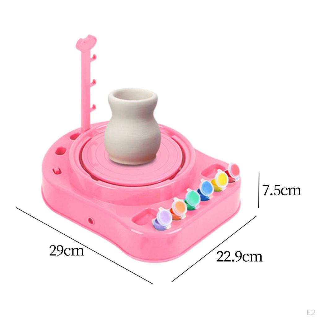 Children's Electric Pottery Wheel, Craft Toys, Mini Handmade Ceramic Machine for