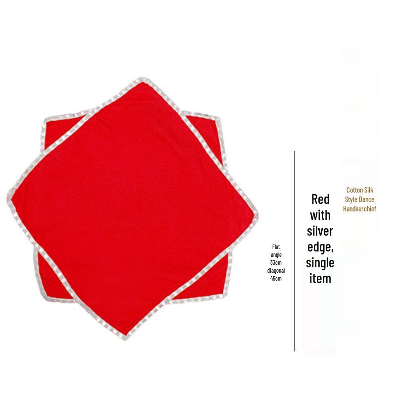 Children's 9-Inch Octagonal Dance Handkerchiefs - Yangge and Twirling Scarves for Performers