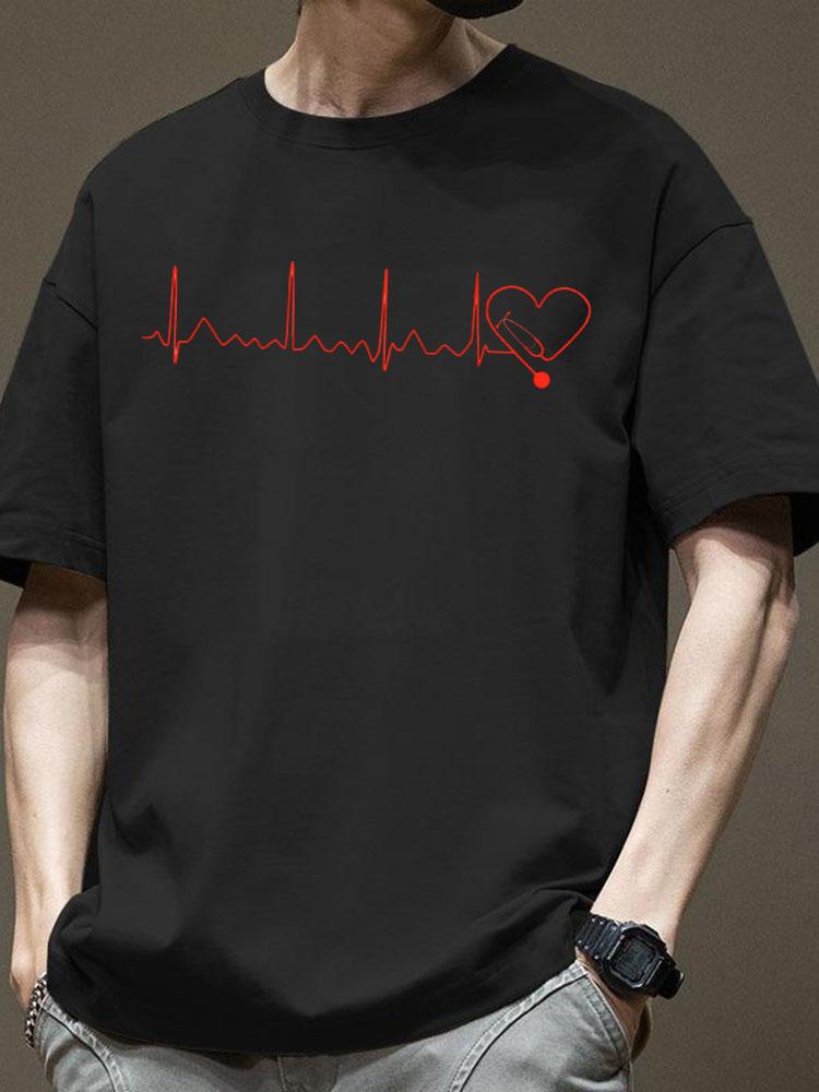 Men's T-Shirts for Summer Made of 100% Cotton With a Casual and Simple Style Fashionable Versatile Handle Various Occasions