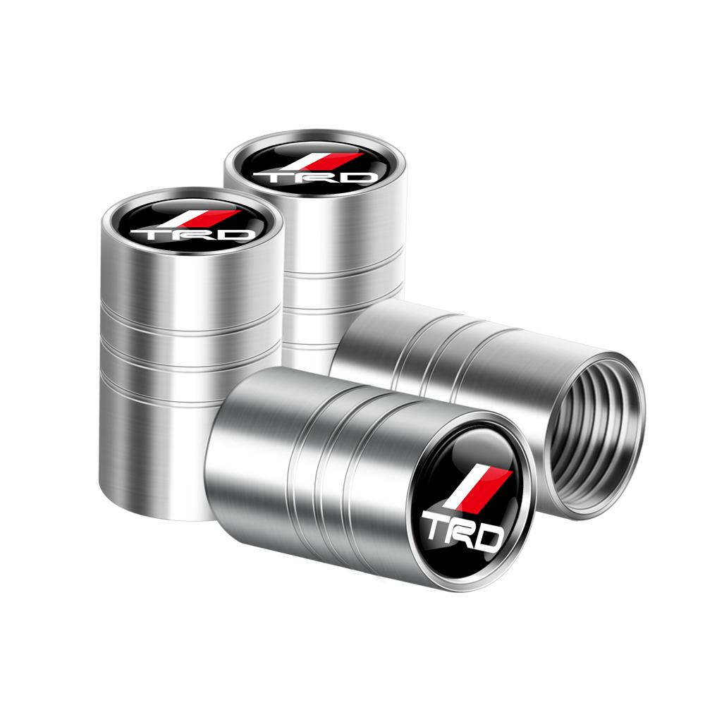 3D Car Tire Valve Stem Caps Car Wheel Tyre Air Valve Dust Caps For Toyota Chr Rav4 Yaris Camry Highlander Auris Prius TRD Land