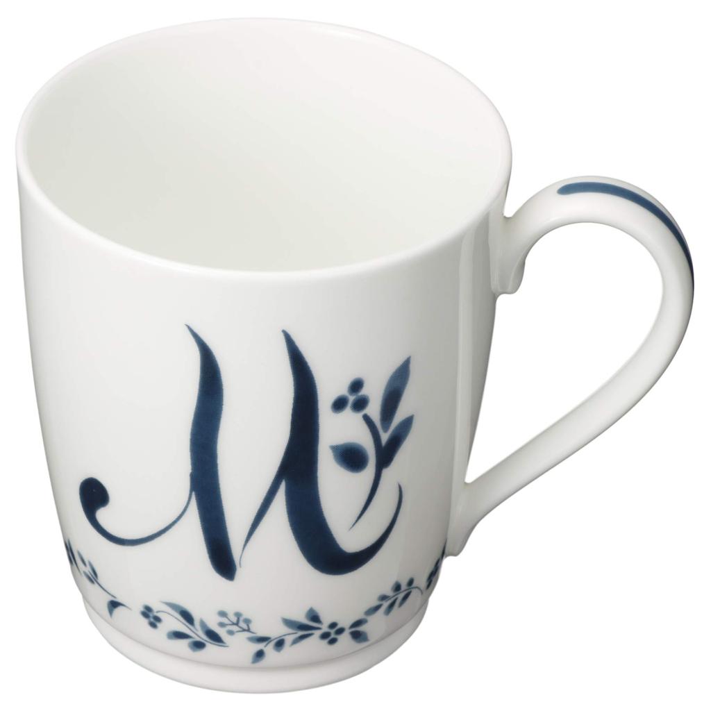 Noritake Alphabet Mug, 285cc, Collection, Microwave and Dishwasher Safe, Medium, Bone China, MT59880/4946-M