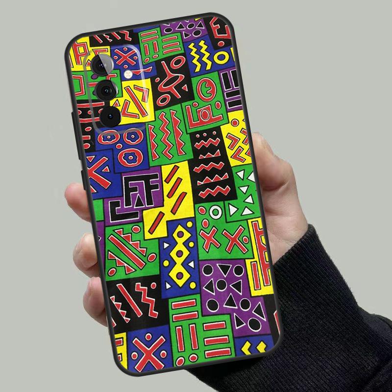 African Wax Print Case For Samsung Galaxy A53 A33 A23 A13 A52 A32 A22 A12 A51 A71 A14 A24 A34 A54 A52S Coque
