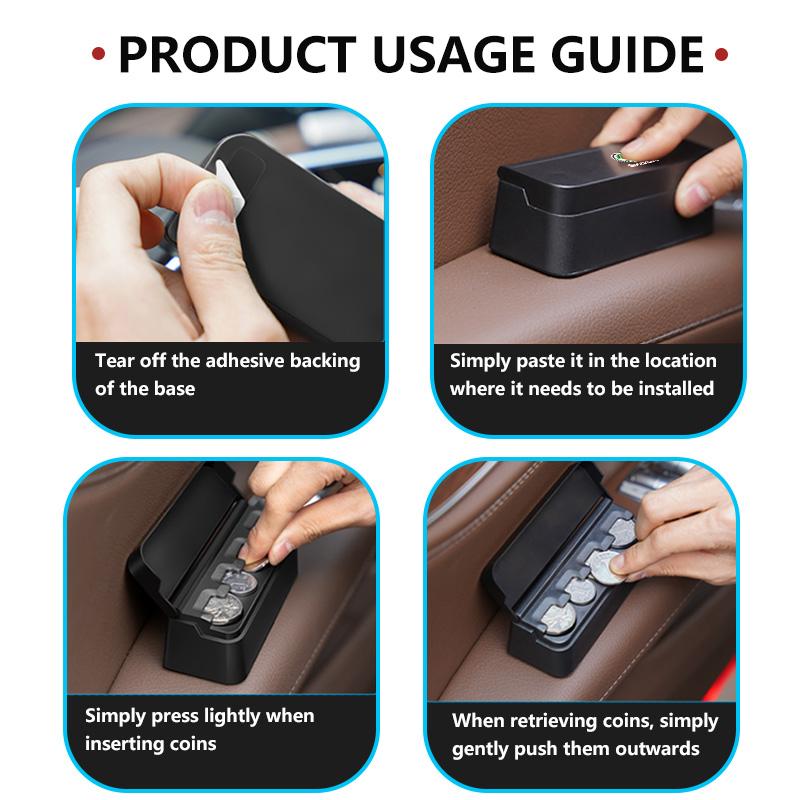 For Skoda Larger Capacity Car Coin Storage Box Coin Organizer Container Holder Case S Kodiaq Octavia 2 3 Yeti Karoq Rapid Fabia RK5