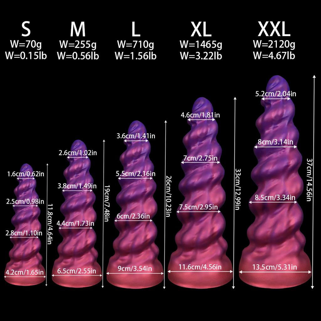 Premium Soft Silicone Spiral Butt Plug - XXL Size Anal Sex Toy for Women and Men, Beginner Friendly Anal Relaxation