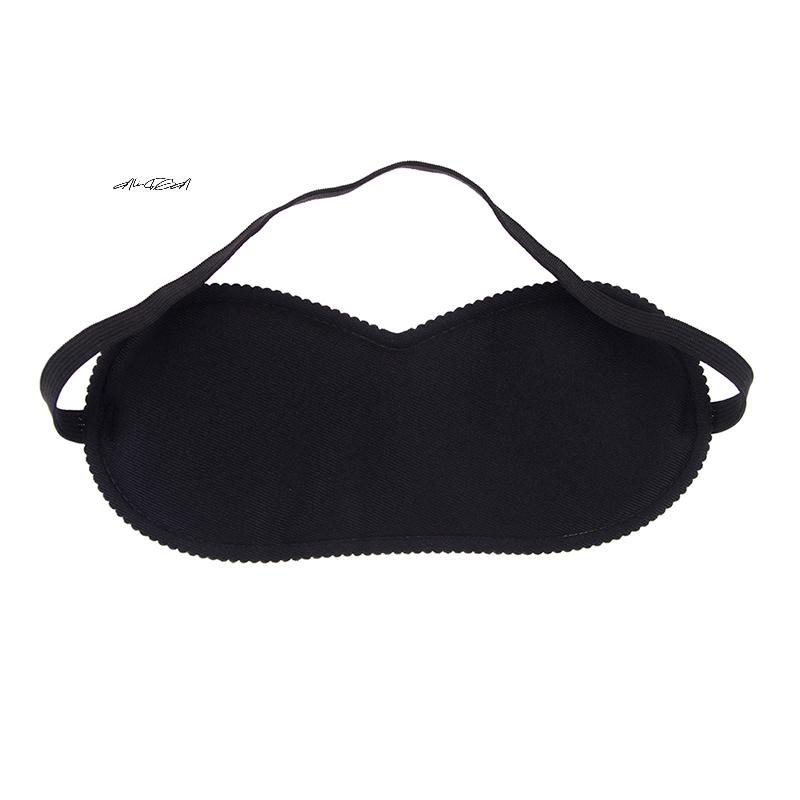 1Pc Black Sleep Eye Mask Sunshade Travel Relaxation Aid Filled Blindfold for Comfortable Eye Rest