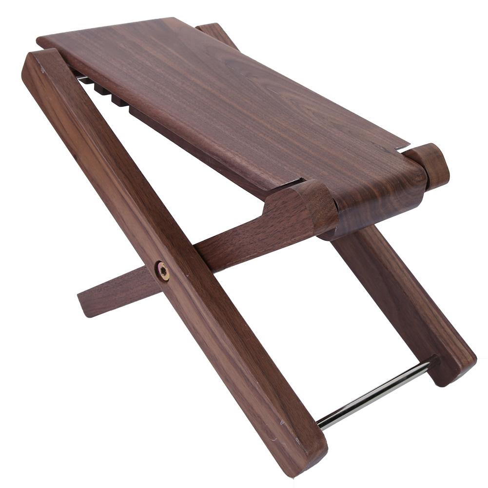 Guitar Footstool Guitar Footrest Wood AcousticGuitar Footstool Handicraft Anti Skid Folding Footrest Pedal for Guitar Pla
