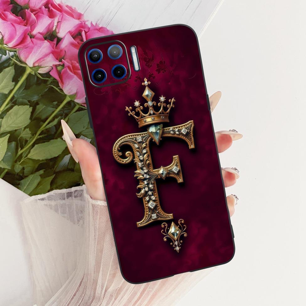 For Motorola Moto G 5G Plus Case Cover Silicone Luxury Crown A-Z Letters 2D Flat Pattern Soft Casing XT2075 XT2075-2 XT2075-3