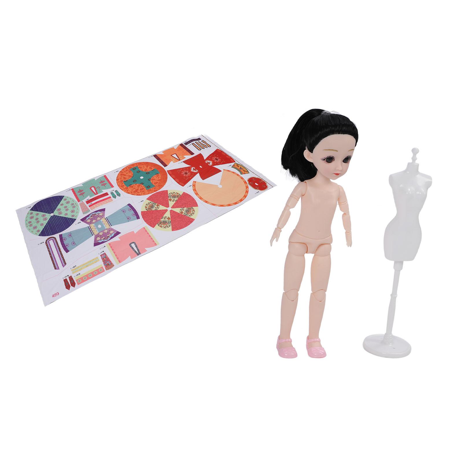 

Kids Doll Clothes Making Toy 30cm Doll Tang Dynasty Style Clothes Sewing Kit for Birthday Early Education