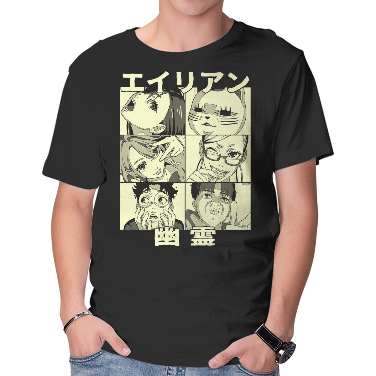Unisex Crew Neck T-Shirt Aliens Ghosts Graphic Short Sleeve Casual Tee XS