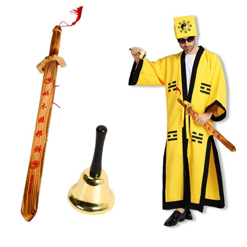 Hungry Ghost Festival Taoist Clothing Male Sadako Clothing Qing Dynasty Zombie Lin Zhengying Maoshan Black and White Impermanent Clothes Dharma Robe