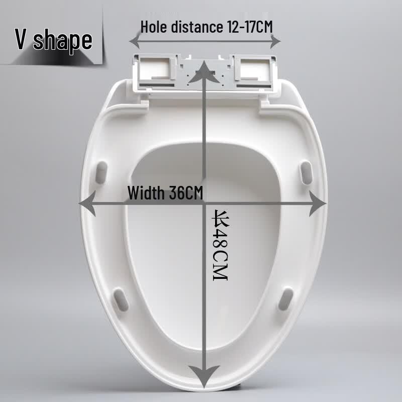 BENAGIL Thickened V-Shaped Soft-Close Toilet Seat