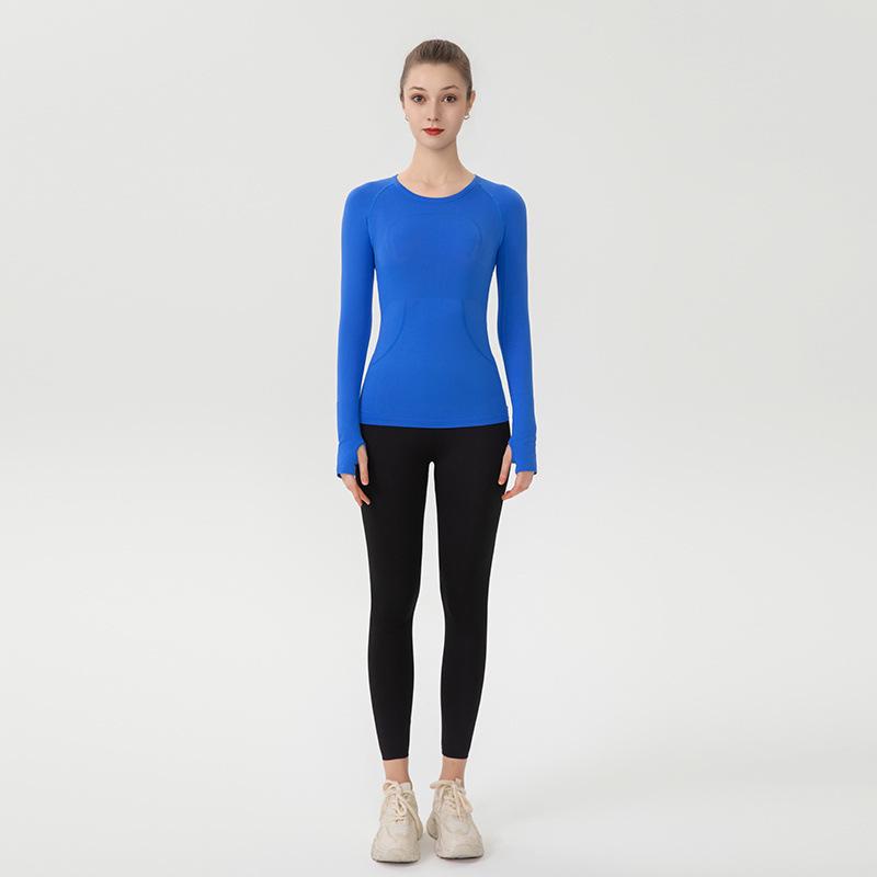 Women's Quick-Dry Long Sleeve Sports Top - Tight-Fit, Sweat-Wicking Yoga & Running Shirt