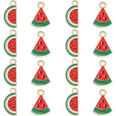 10/20/30pcs Alloy Enamel Pendant Watermelon Slice Pendant Fruit Watermelon Pendant DIY Bracelet Earrings Jewelry Making