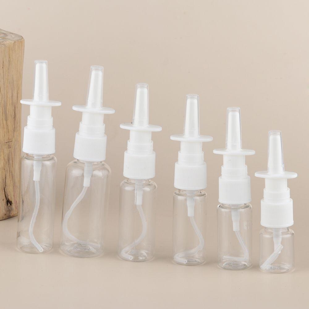 2pcs New White Nasal Spray Pump Empty Plastic Bottles Refillable Sprayer Health Nose Mist For Medical Packaging Accessories