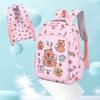 3Pcs/Set Kawaii Capybara Backpack Large Capacity Cartoon Teenager Fashion Nylon Lightweight Rucksack Set